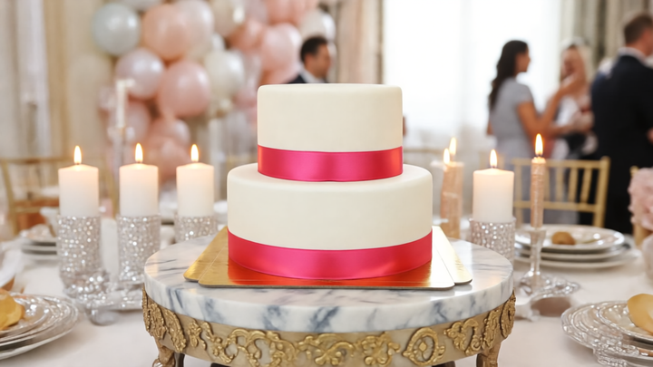 2-stockige-weisse-Deluxe-TortemitTortenband