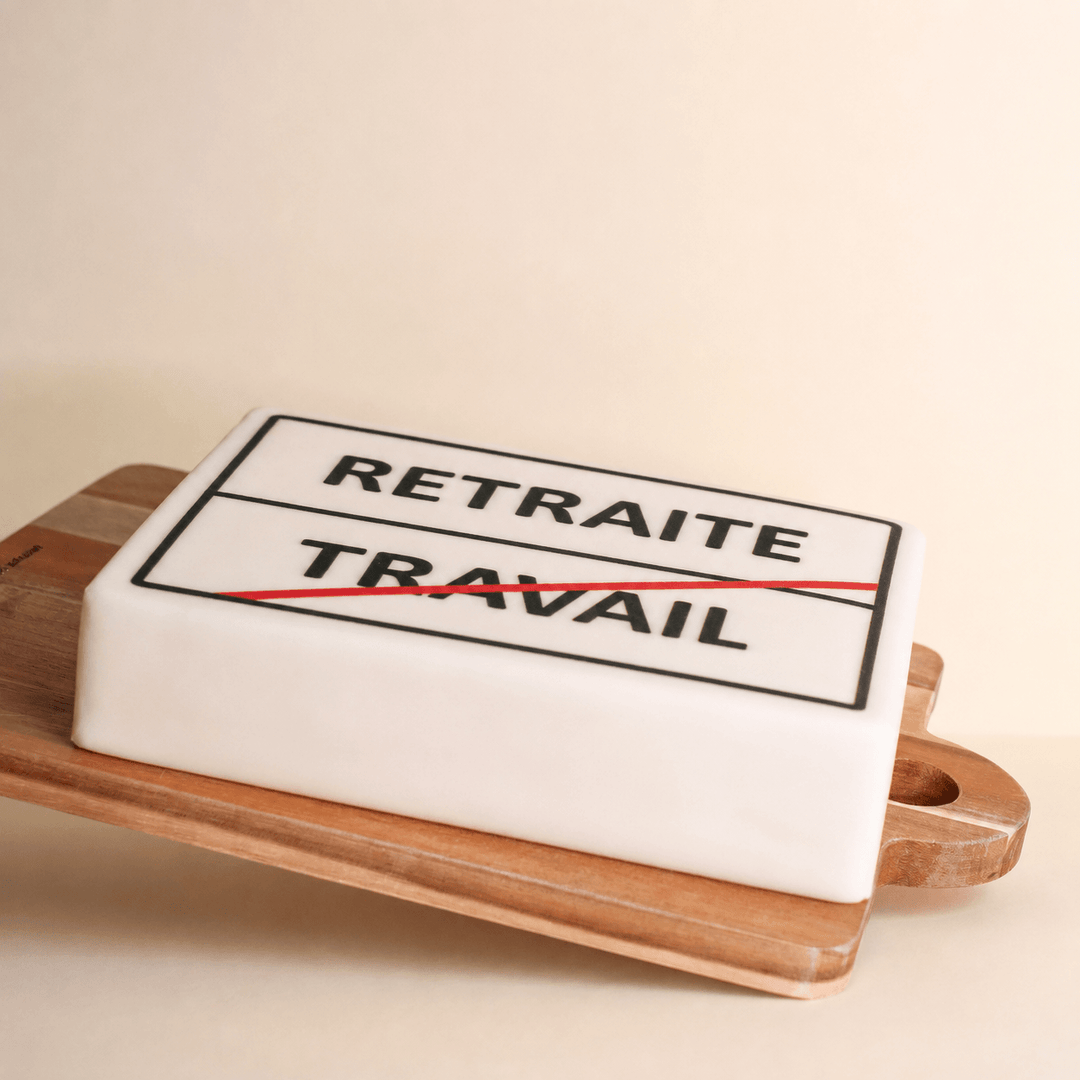 Eckige Straßenschild-Torte Rente Belgien (FR)