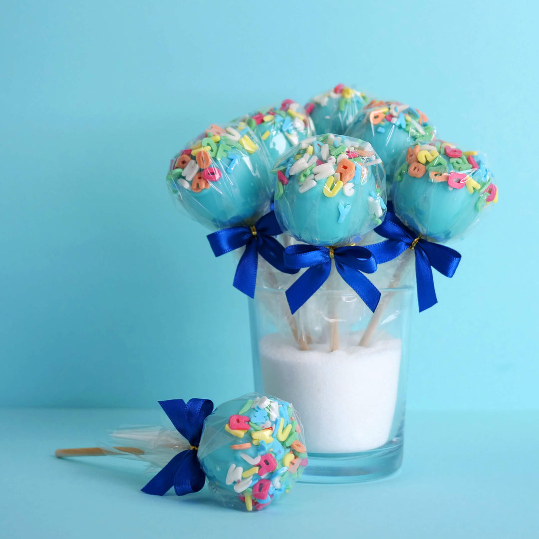 Cake-Pops alphabet bleus (12 pièces)