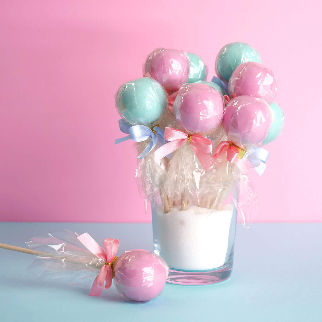 Cake-Pops bleu et rose (12 pièces)