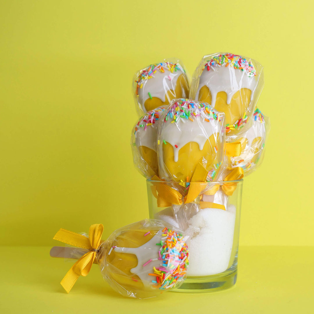 Cake-Pops Crème Glacée Jaune (10 pièces)