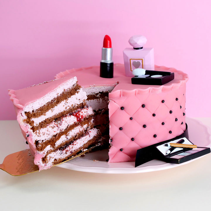 Gâteau Deluxe maquillage avec ruban noir