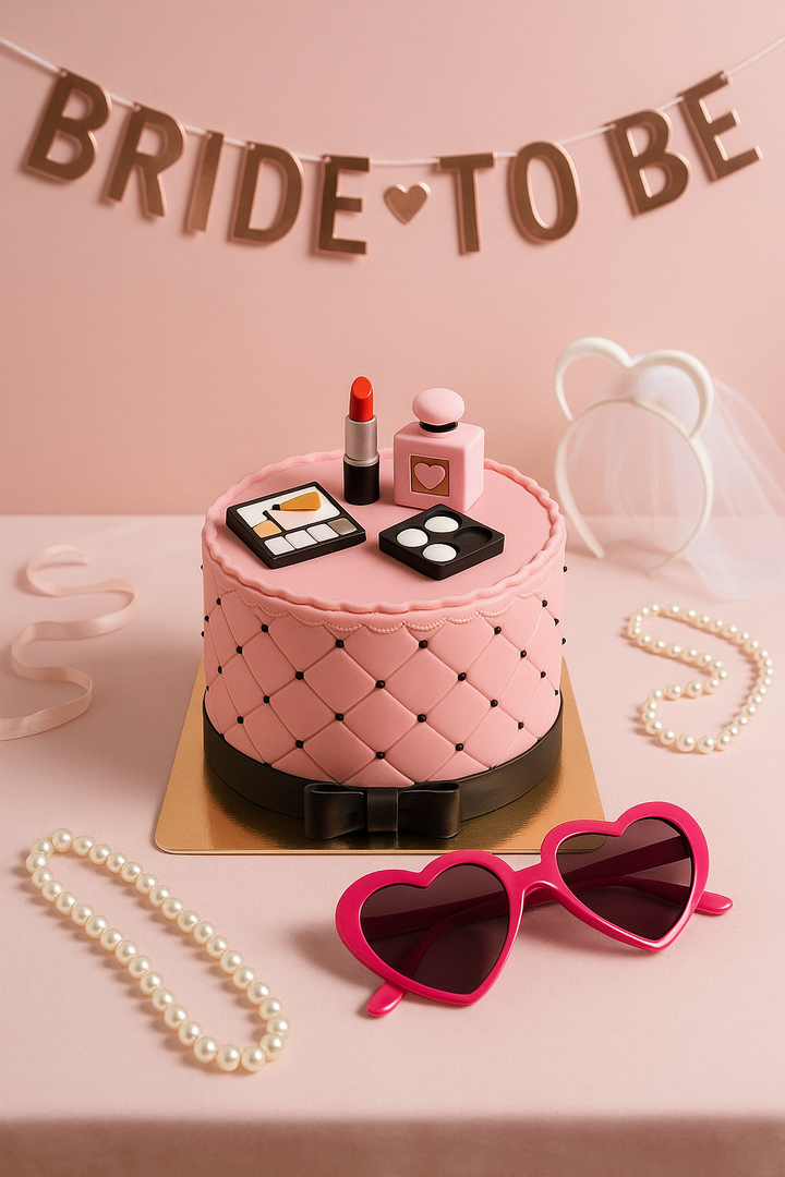 Gâteau Deluxe maquillage avec ruban noir