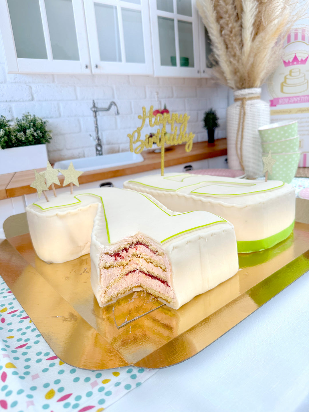 Gâteaux Nombre en différentes couleurs