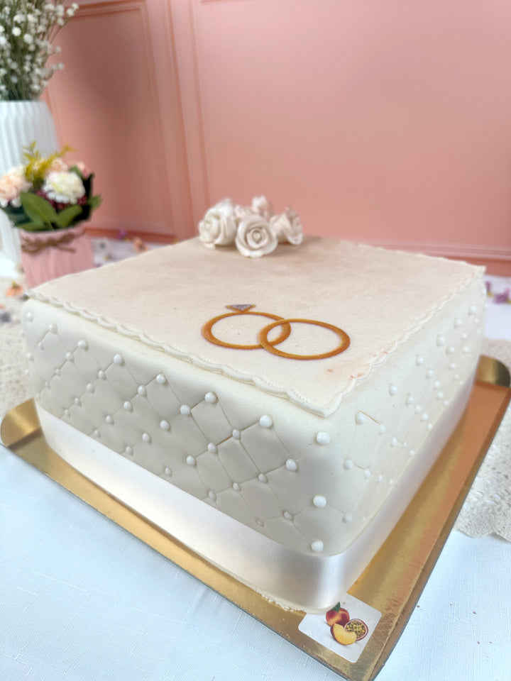 Gâteau de mariage Deluxe carré