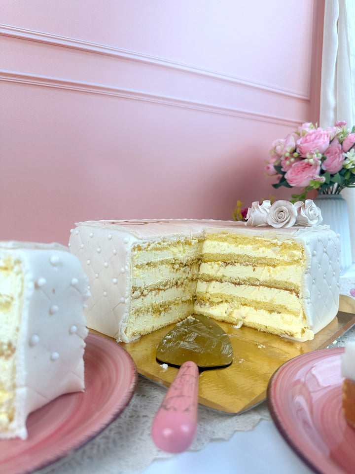 Gâteau de mariage Deluxe carré