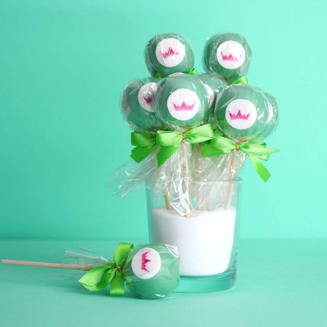 Cake-Pops de couleur unie avec logo (12 pièces)