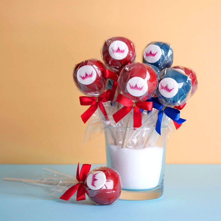 Cake-Pops bicolores avec logo (2x6 pièces) 