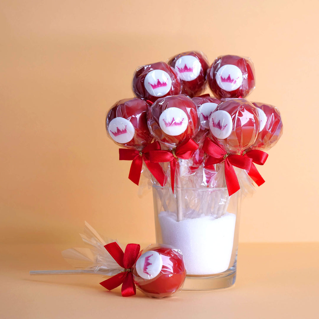 Cake-Pops de couleur unie avec logo (12 pièces)