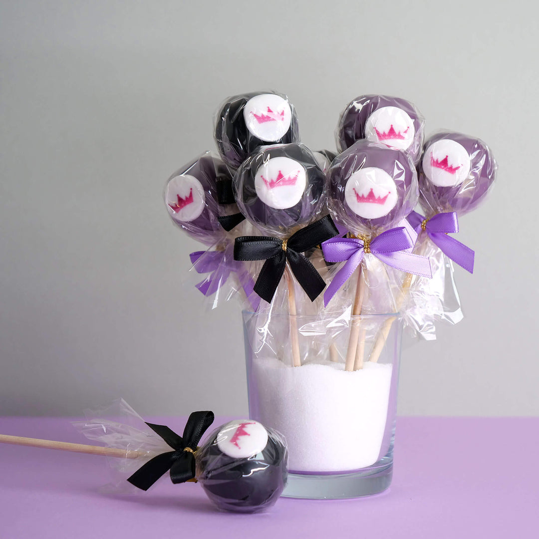 Cake-Pops bicolores avec logo (2x6 pièces) 