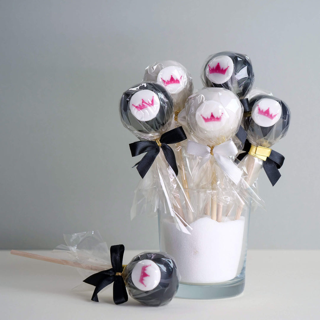 Cake-Pops bicolores avec logo (2x6 pièces) 