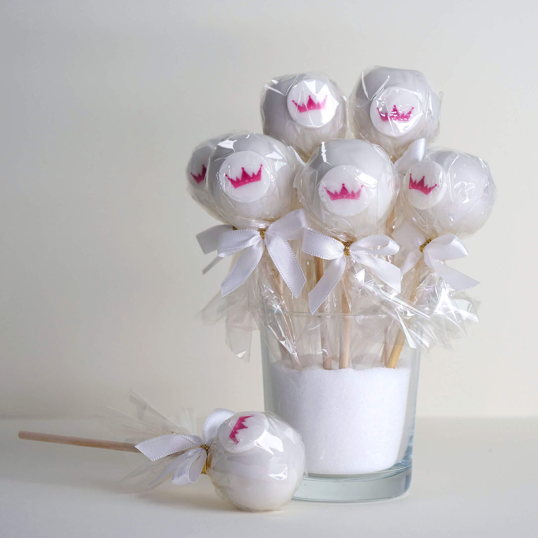 Cake-Pops de couleur unie avec logo (12 pièces)