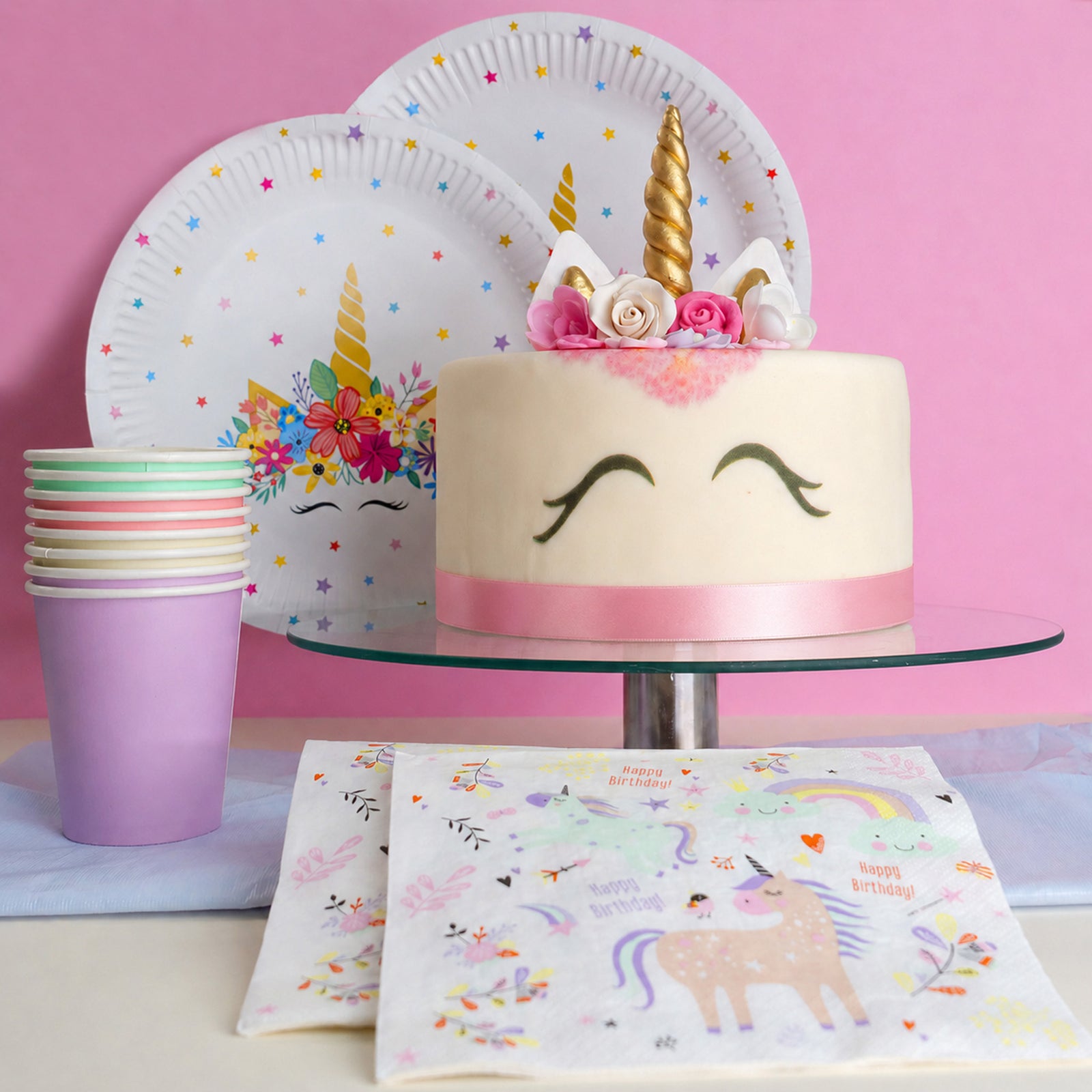 Kit de décoration Licorne (gâteau inclus)