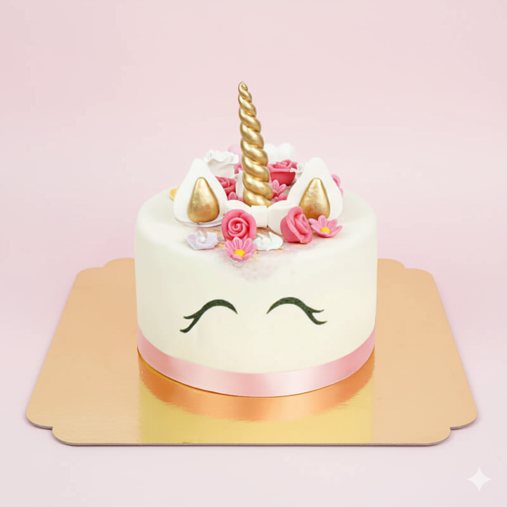 Gâteau Licorne Rose