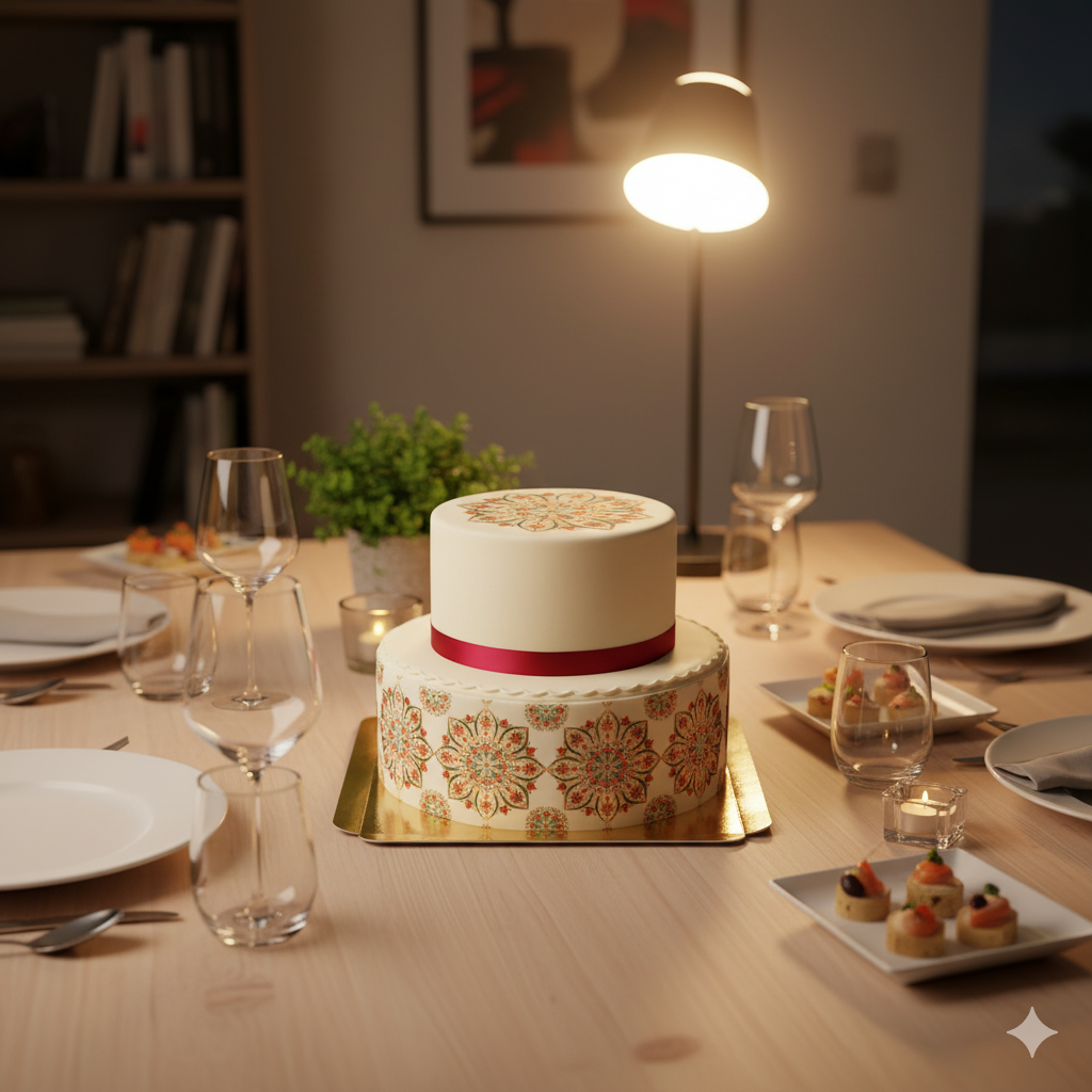 Gâteau Mandala Deluxe 2 étages