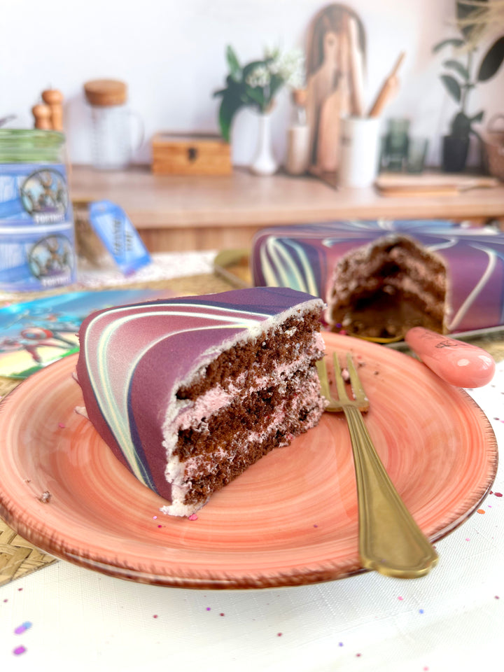 Décoration pour gâteau Fortnite® sur gâteau Galaxie