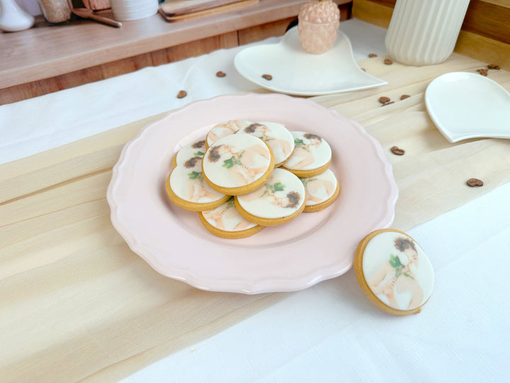 Biscuits photos ronds (12 pièces)