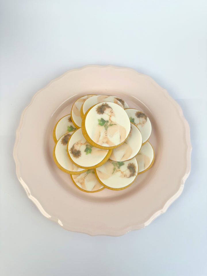 Biscuits photos ronds (12 pièces)