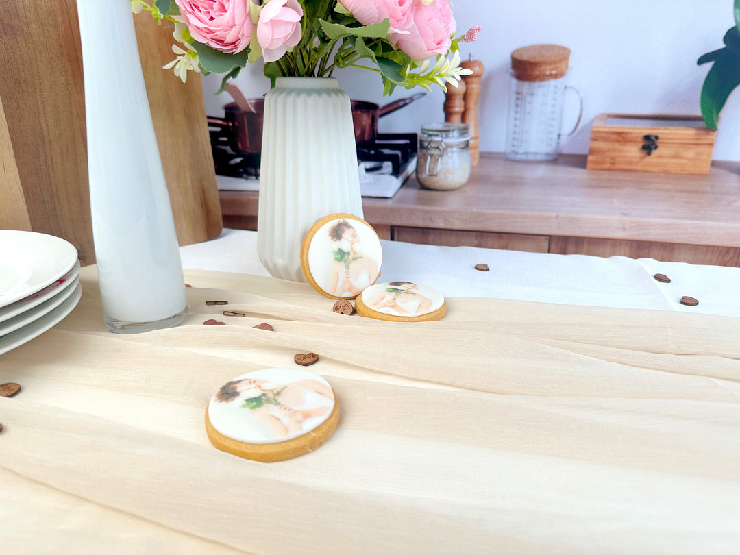 Biscuits photos ronds (12 pièces)