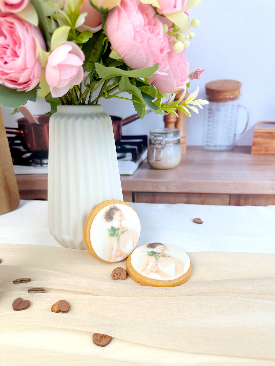 Biscuits photos ronds (12 pièces)