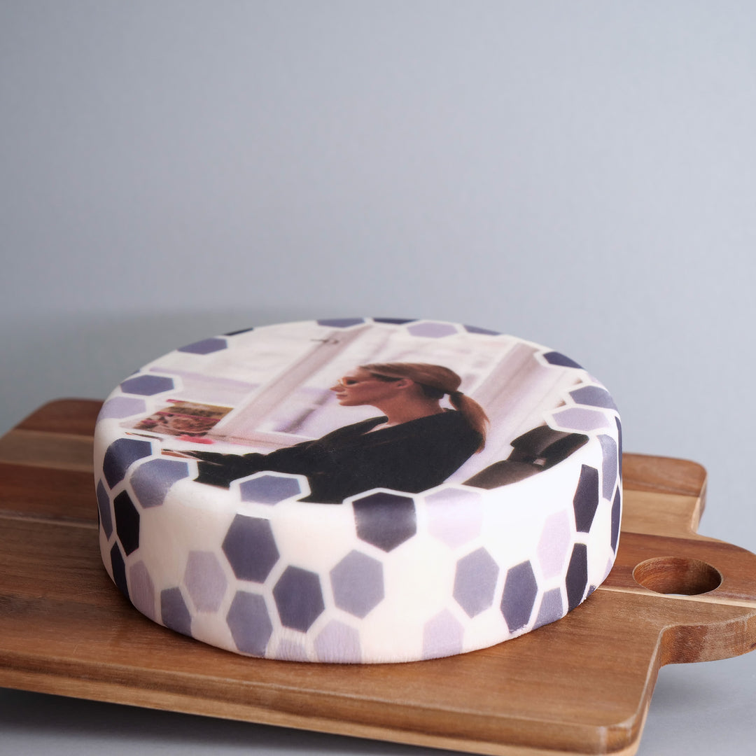 Gâteau photo avec cadre "Business" rond