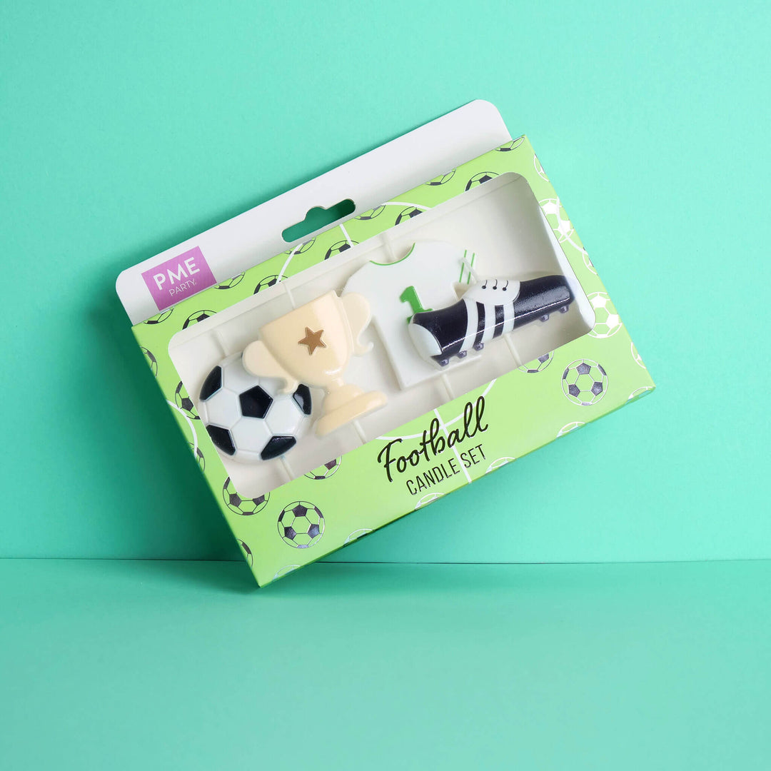 Set de bougies football (4 pièces)