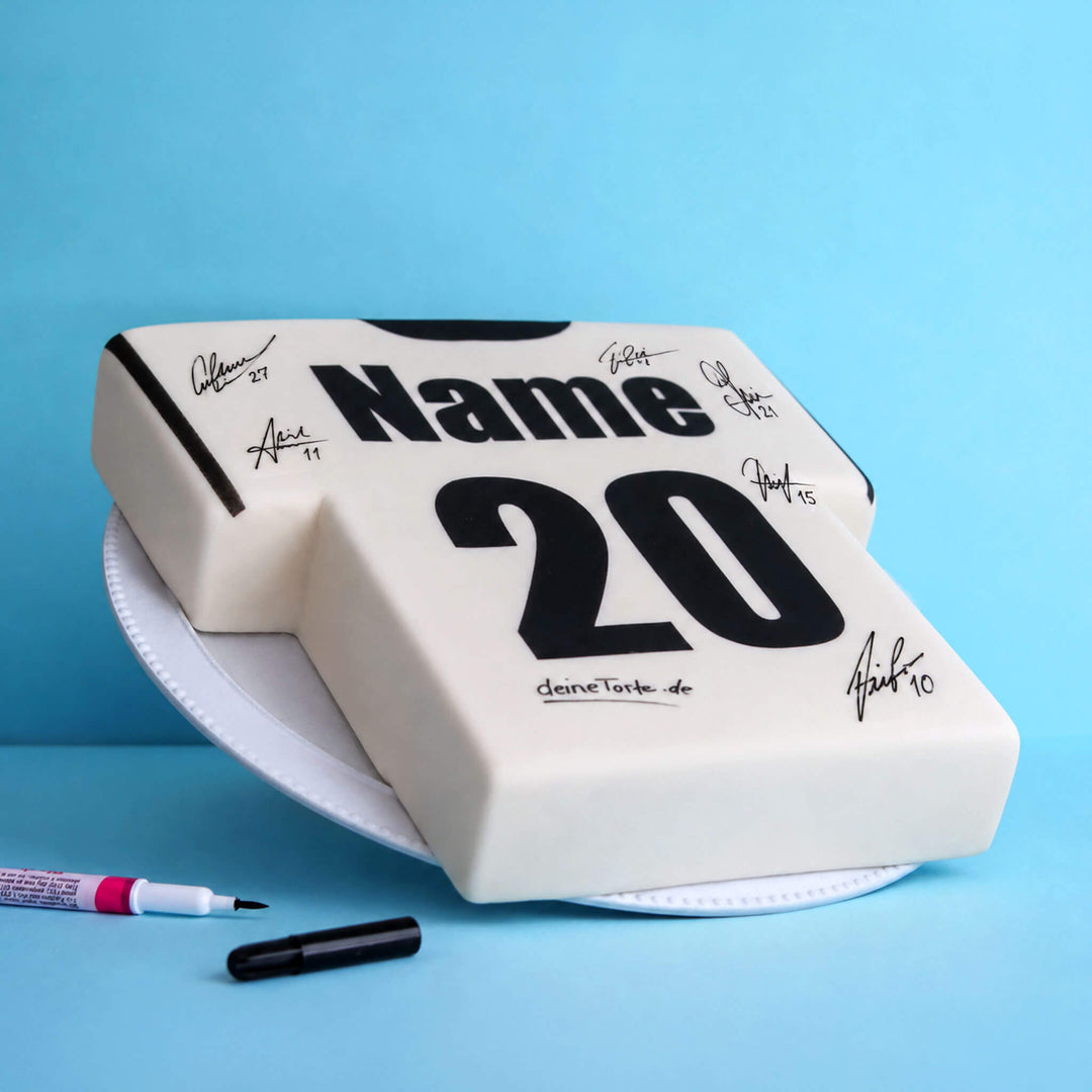 Gâteau maillot de football à signer