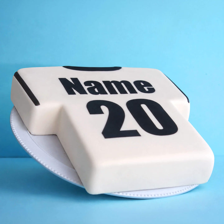 Gâteau Maillot de Football, blanc et noir
