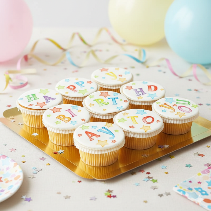 Cupcakes d'anniversaire (9 pièces)