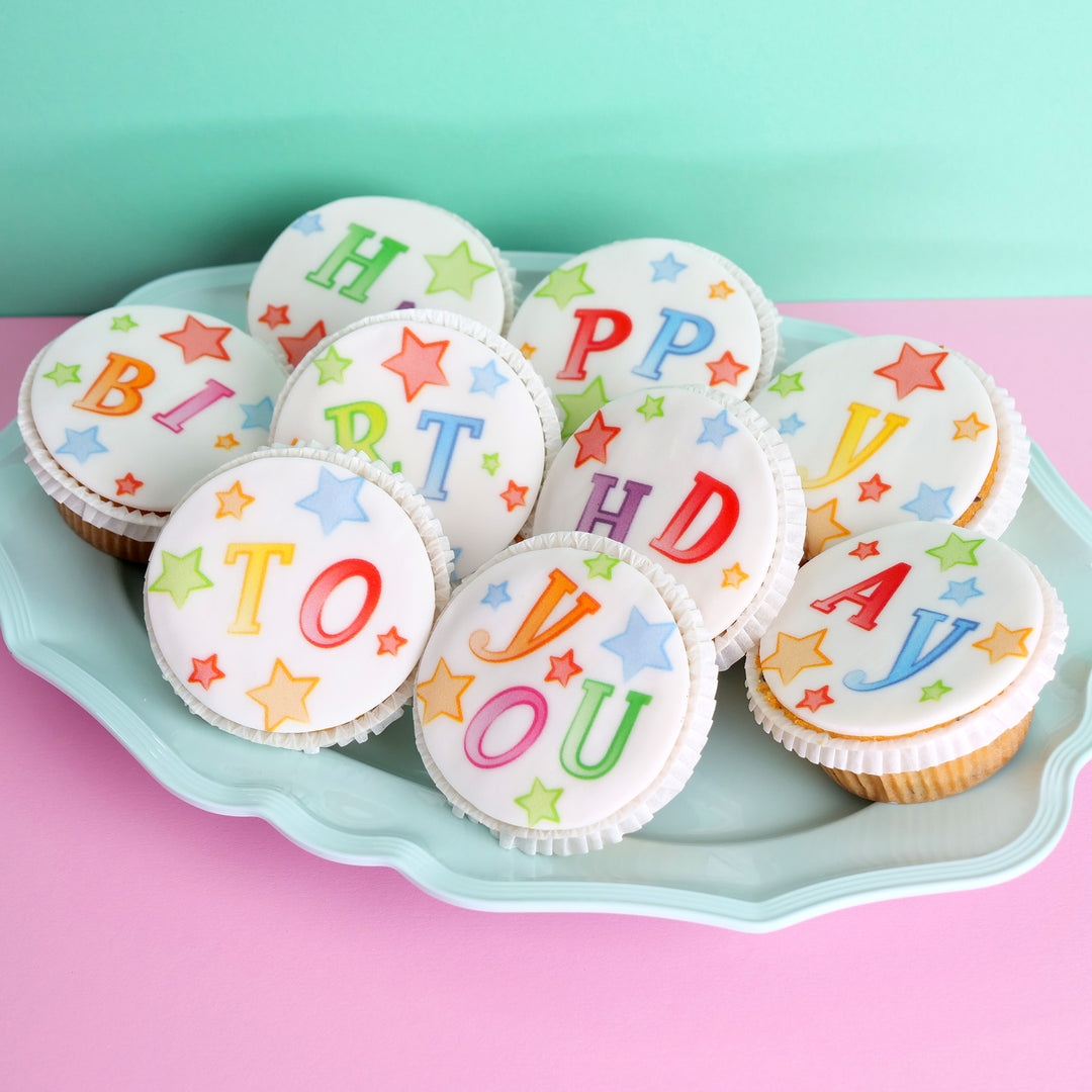 Cupcakes d'anniversaire (9 pièces)