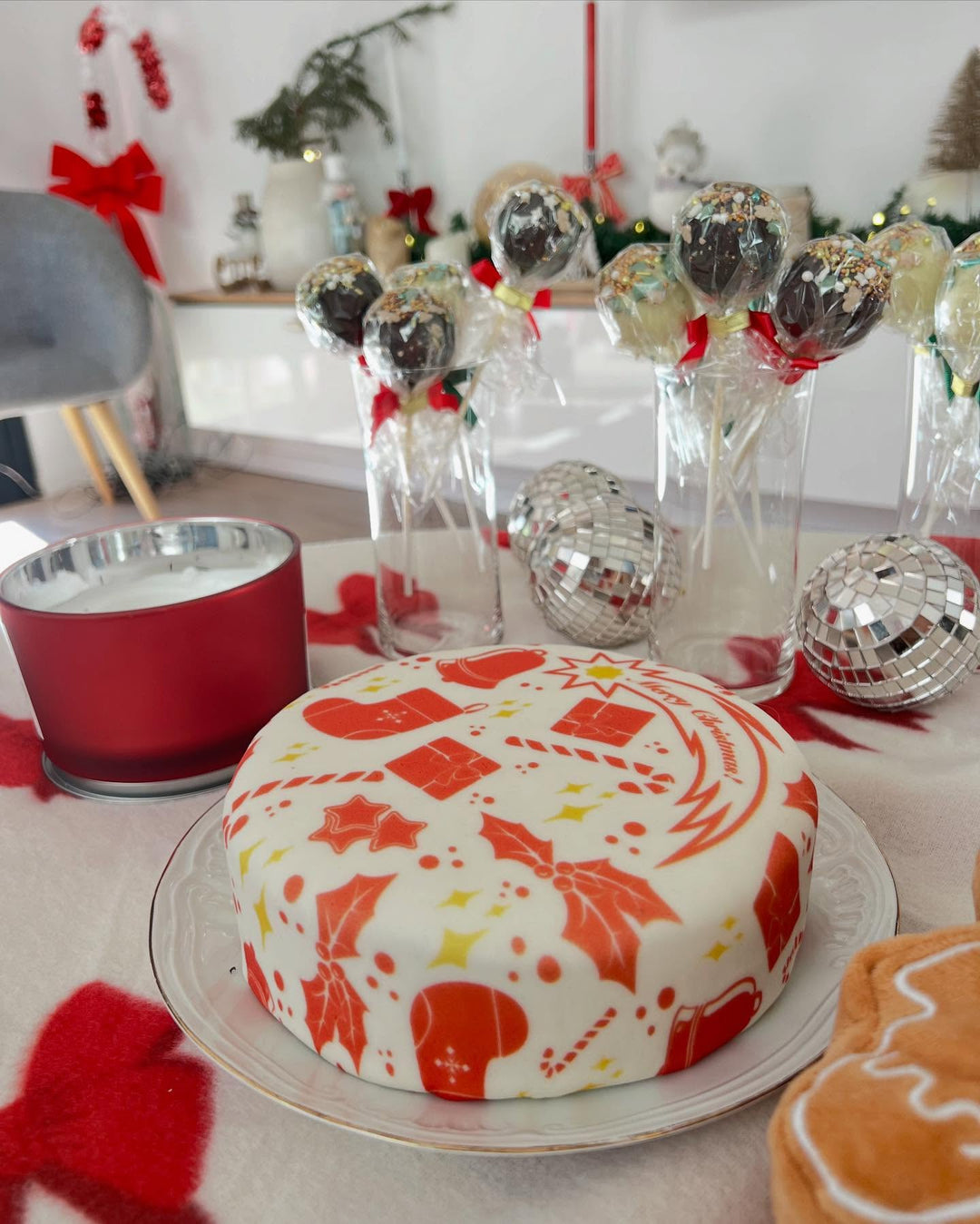 Gâteau papier cadeau de Noël