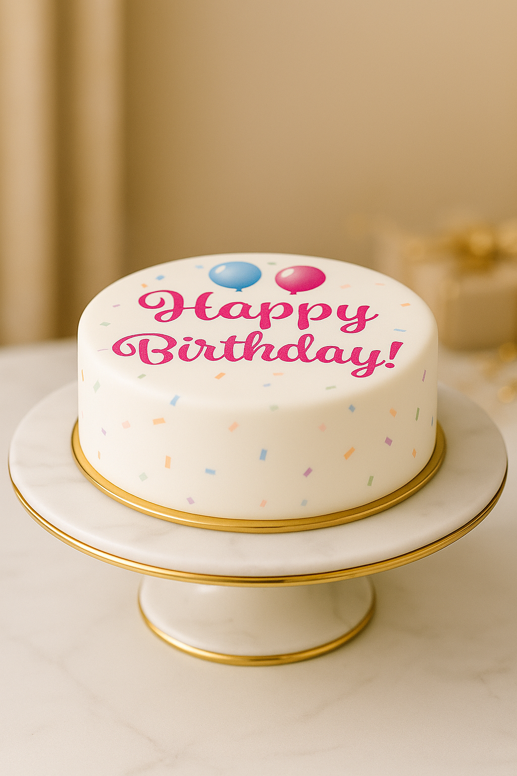 Gâteau d'anniversaire - rose 