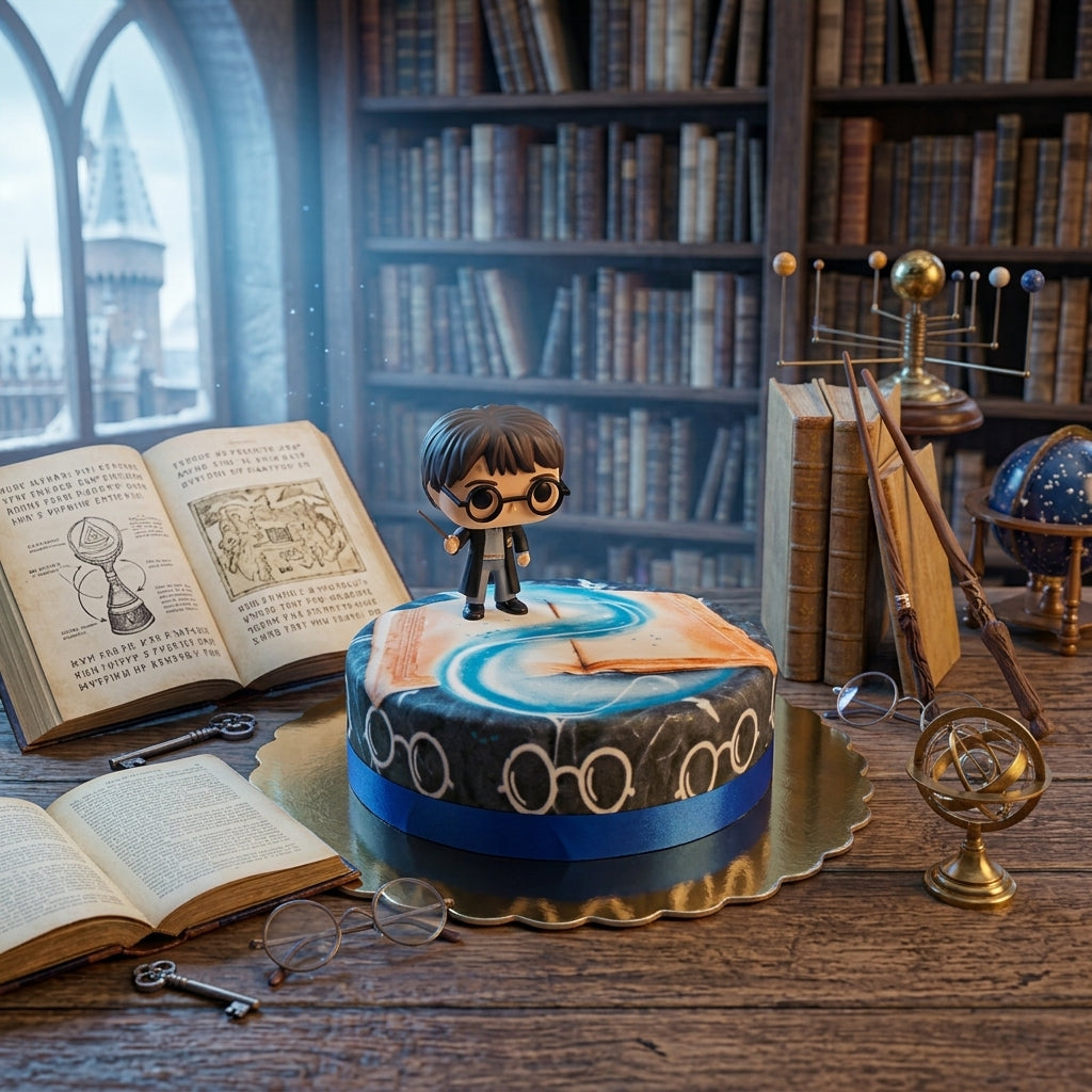 Harry Potter® sur gâteau Magique bleu