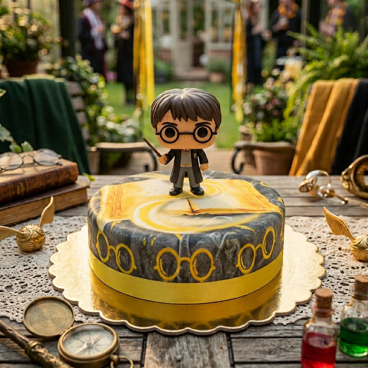 Harry Potter® sur gâteau Magique jaune