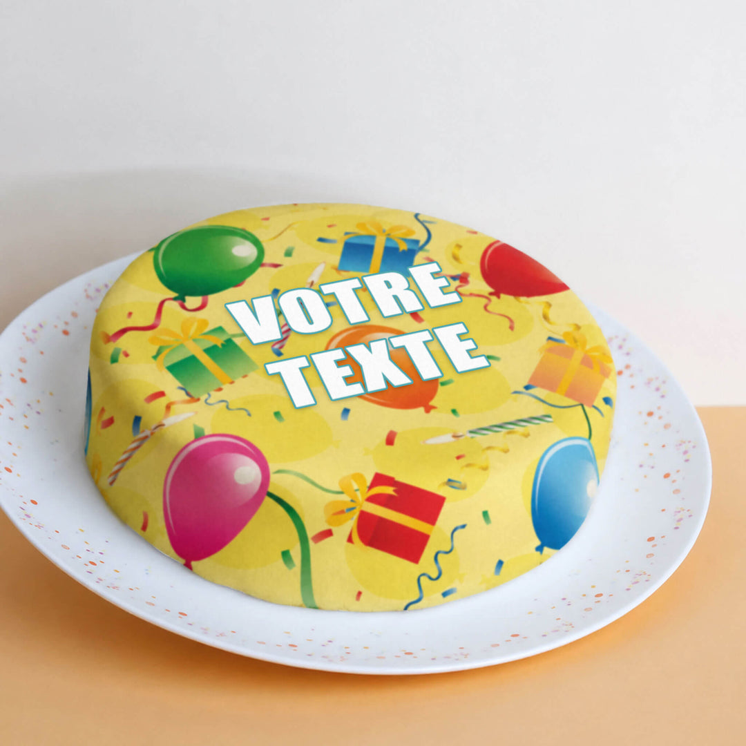 Gâteau d'anniversaire avec inscription personnalisée