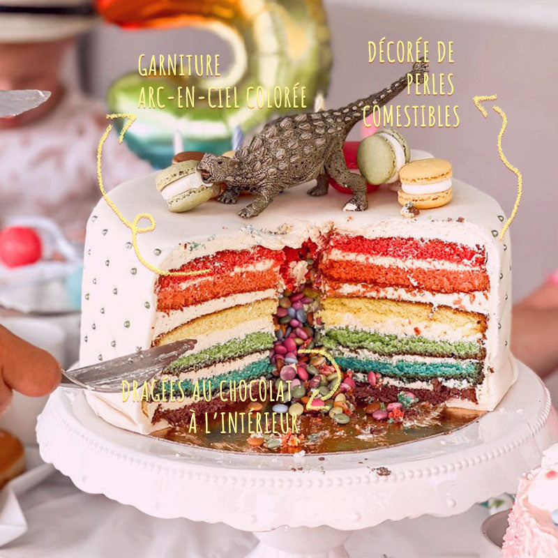 Gâteau "Happy Birthday" Deluxe (plusieurs coloris)