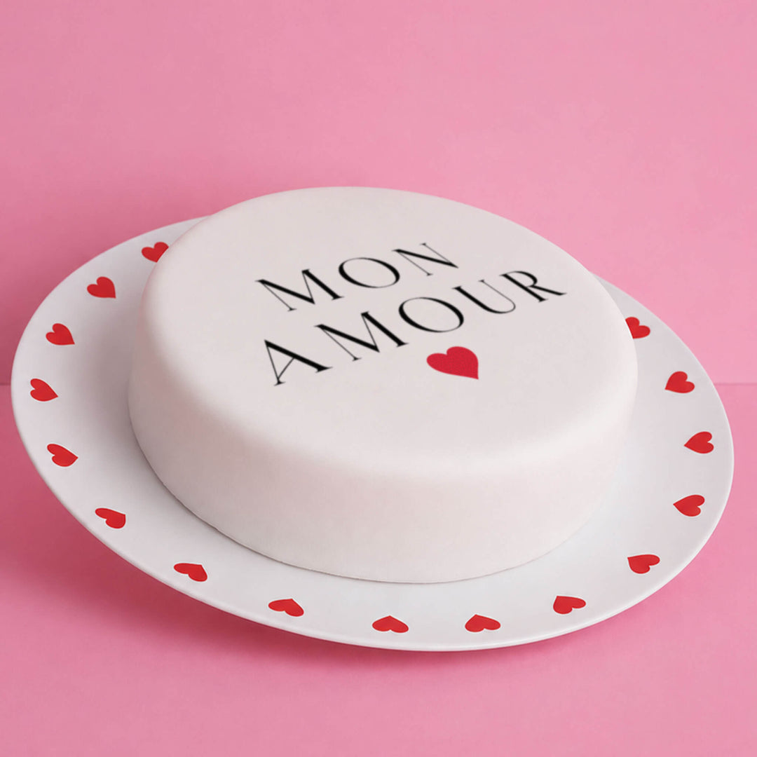 Gâteau « Mon amour » avec cœur