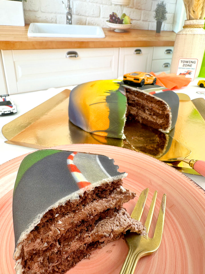 Petite voiture sur gâteau-LAMBORGHINI