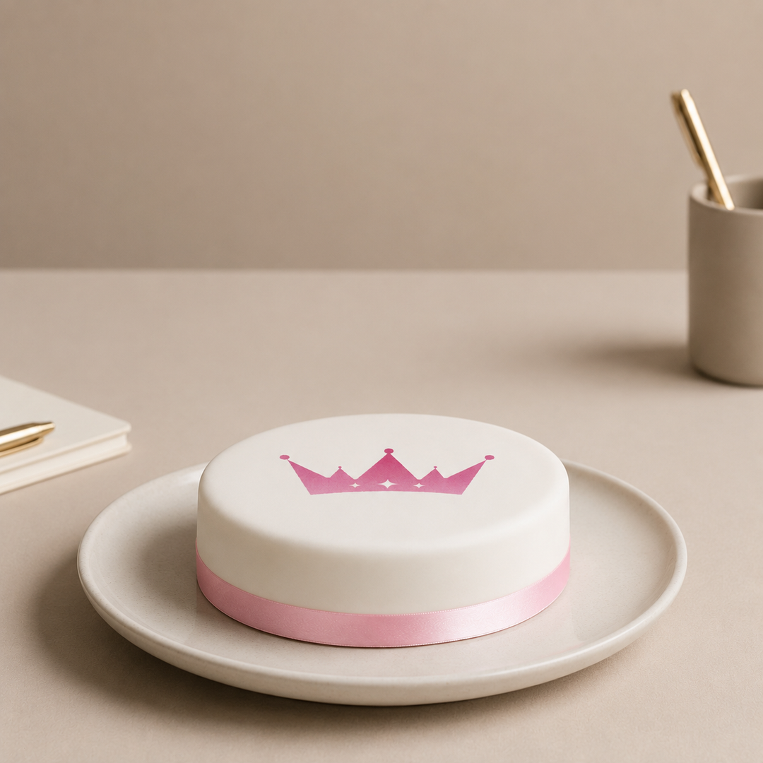 Gâteau d'entreprise rond avec logo