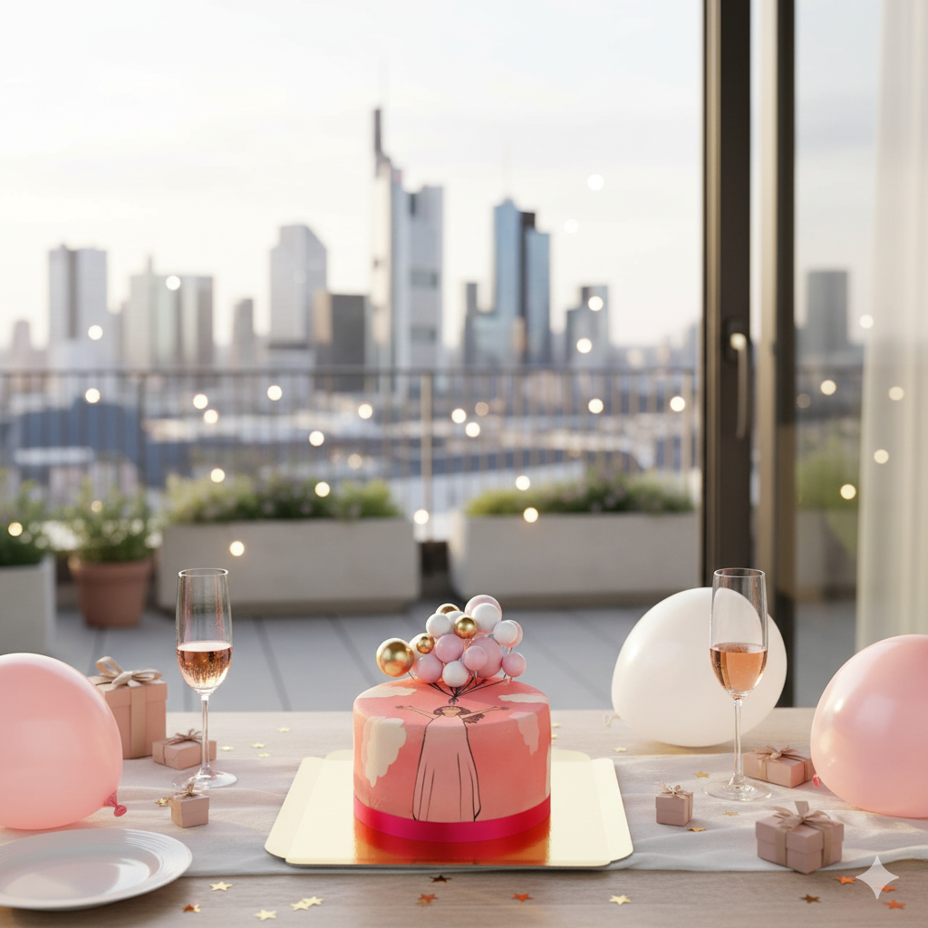 Gâteau avec topper ballons