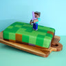 Figurine Minecraft® sur gâteau « monde des jeux »