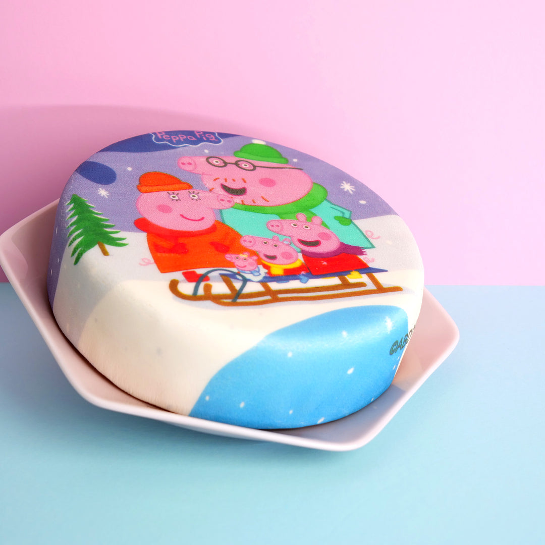 Gâteau Peppa Pig : les joies de l'hiver en famille