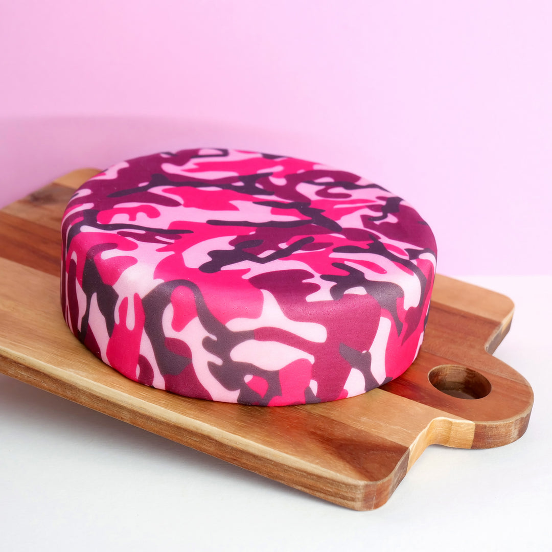 Gâteau camouflage rose