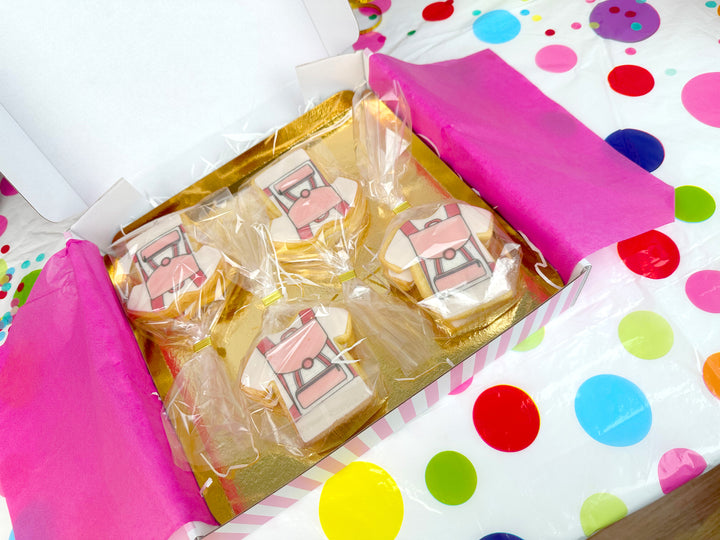 Biscuits cartables roses (12 pièces)