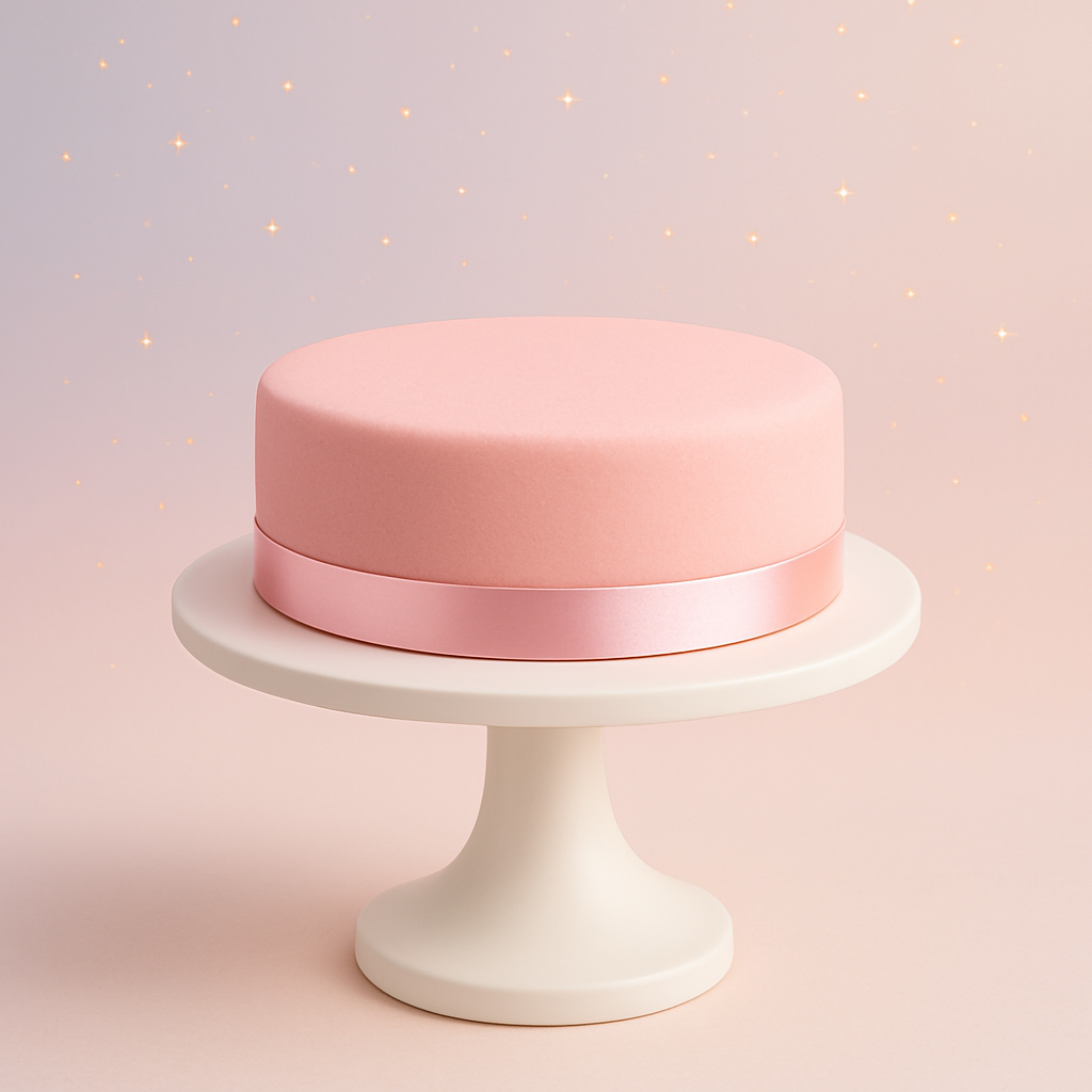 Gâteau Rose avec ruban