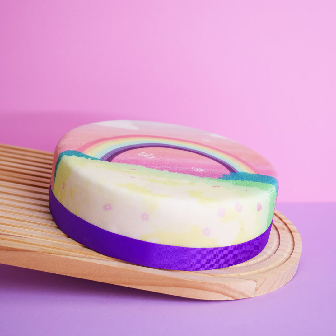 Gâteau arc-en-ciel pastel