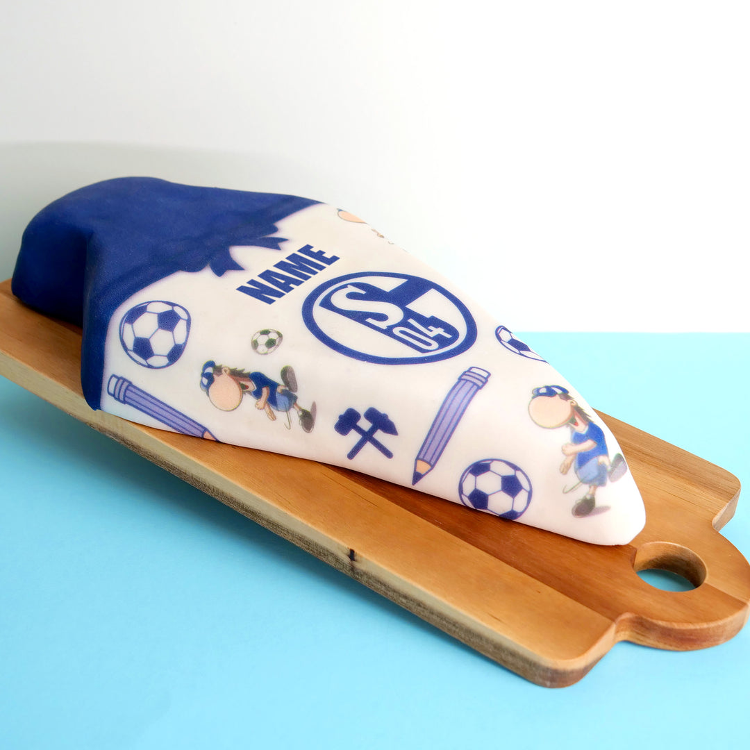 Gâteau cône surprise FC Schalke 04