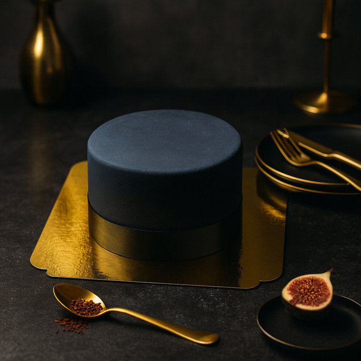 Gâteau Deluxe noir avec ruban