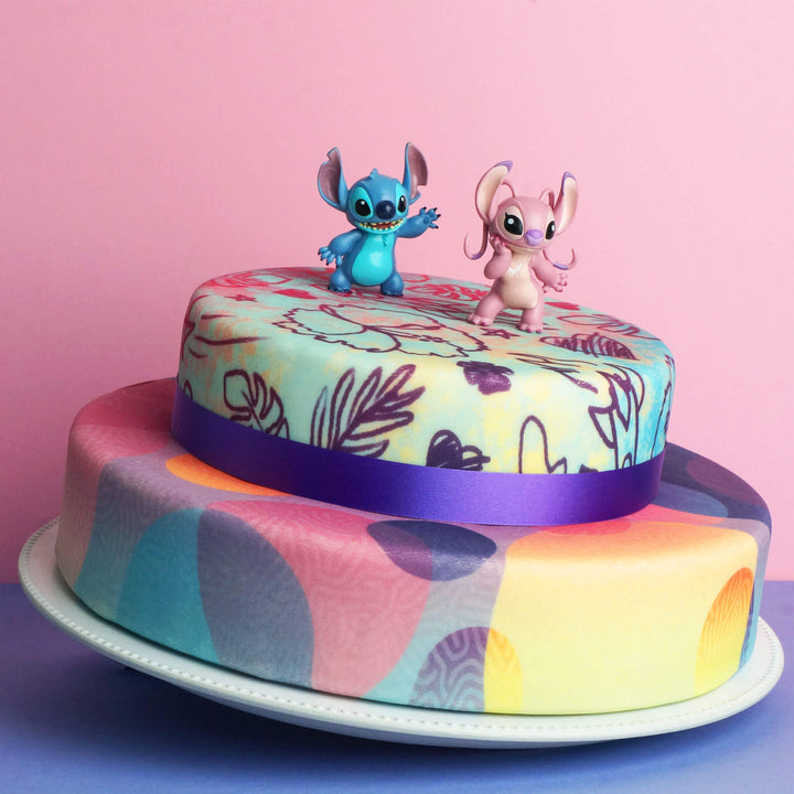 Angel & Stitch® sur gâteau 2 étages 