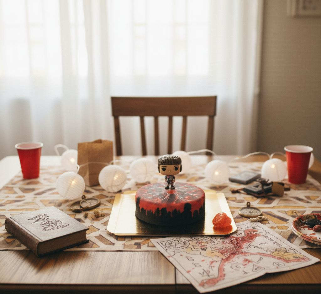 Strangers Things® sur gâteau phénomène